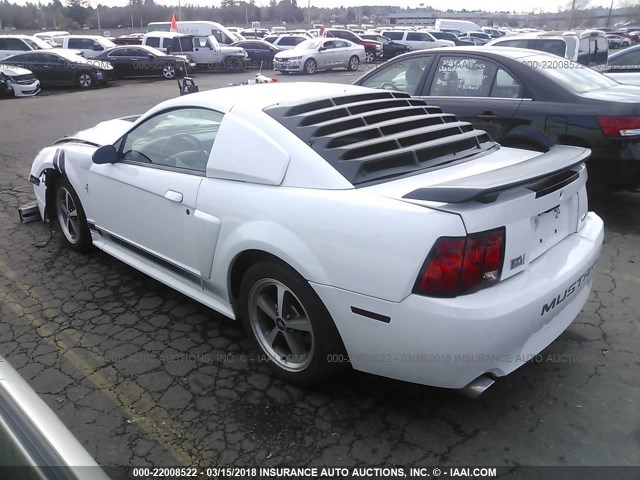 1FAFP42R73F446145 - 2003 FORD MUSTANG MACH I WHITE photo 3