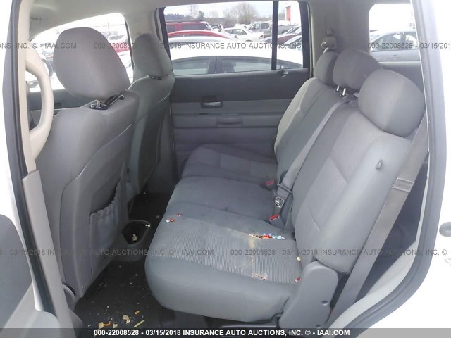 1D8HB48P47F537033 - 2007 DODGE DURANGO SLT WHITE photo 8