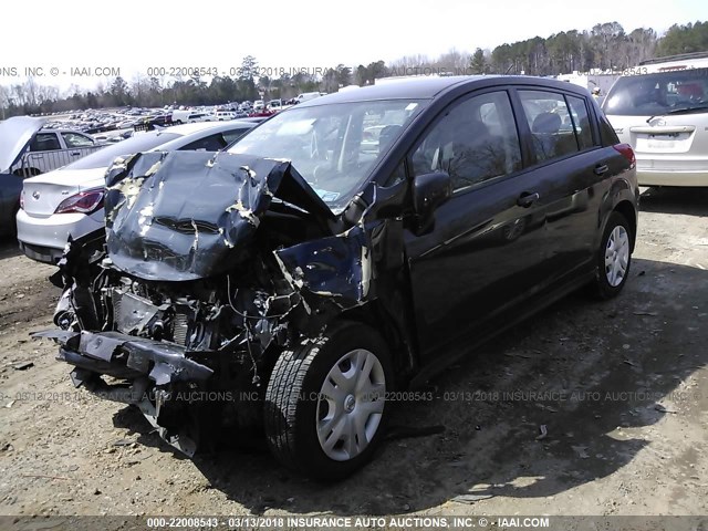 3N1BC1CP0AL372573 - 2010 NISSAN VERSA S/SL BLACK photo 2