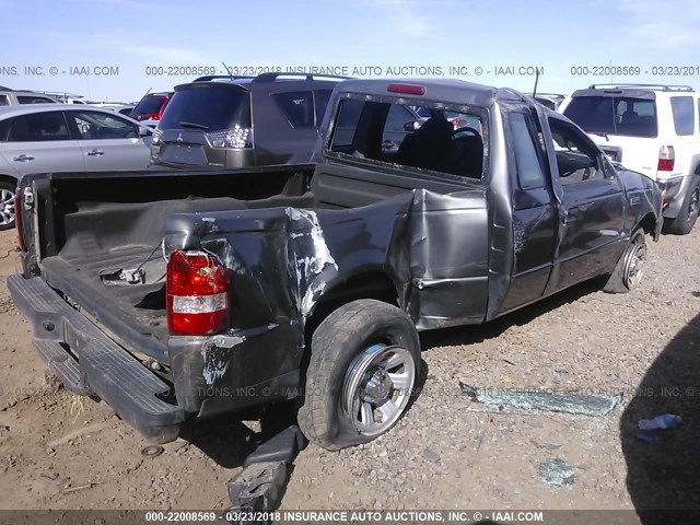 1FTYR14U48PA77758 - 2008 FORD RANGER SUPER CAB GRAY photo 4