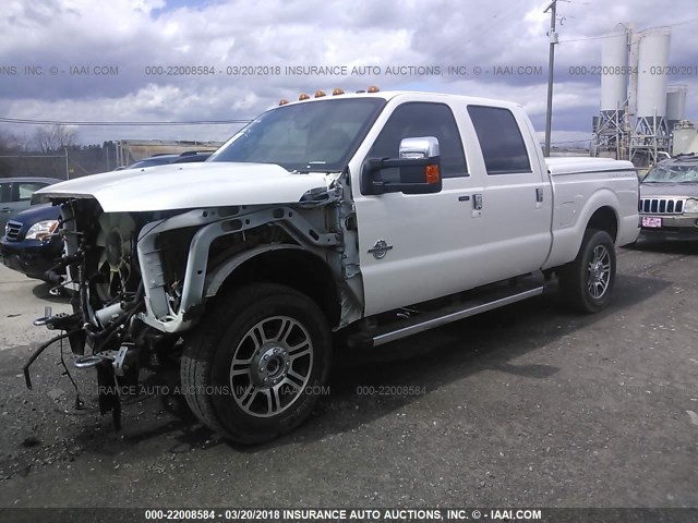 1FT8W3BT4GEA56630 - 2016 FORD F350 SUPER DUTY WHITE photo 2