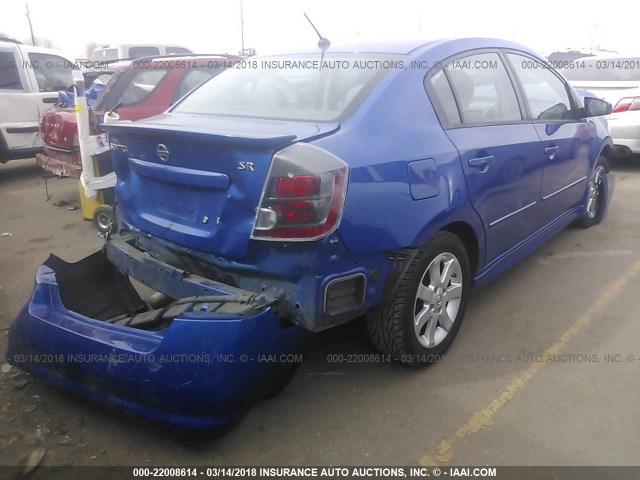 3N1AB61E19L681185 - 2009 NISSAN SENTRA 2.0/2.0S/2.0SL BLUE photo 4