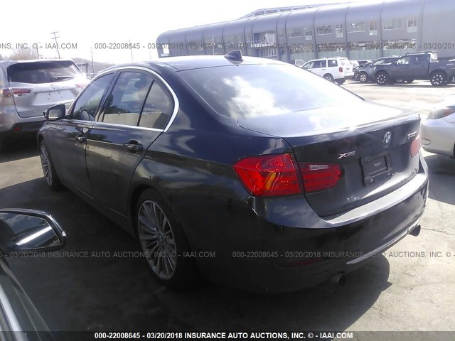 WBA3B9C57DF587431 - 2013 BMW 335 XI BLACK photo 3