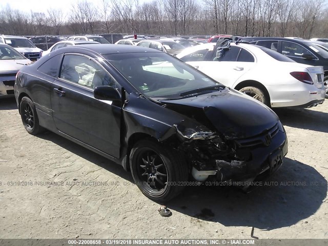 2HGFG12638H570581 - 2008 HONDA CIVIC LX BLACK photo 1