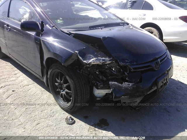 2HGFG12638H570581 - 2008 HONDA CIVIC LX BLACK photo 6