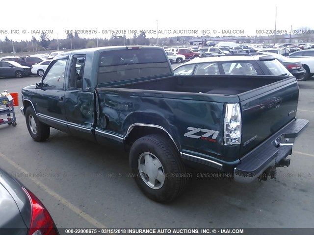 2GTEK19RXV1552172 - 1997 GMC SIERRA K1500 GREEN photo 3