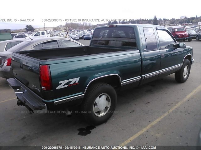 2GTEK19RXV1552172 - 1997 GMC SIERRA K1500 GREEN photo 4