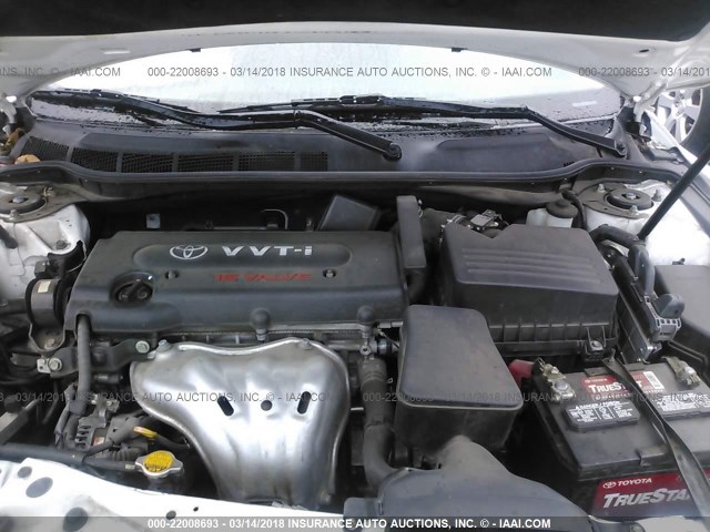 4T1BE46K59U857569 - 2009 TOYOTA CAMRY SE/LE/XLE WHITE photo 10