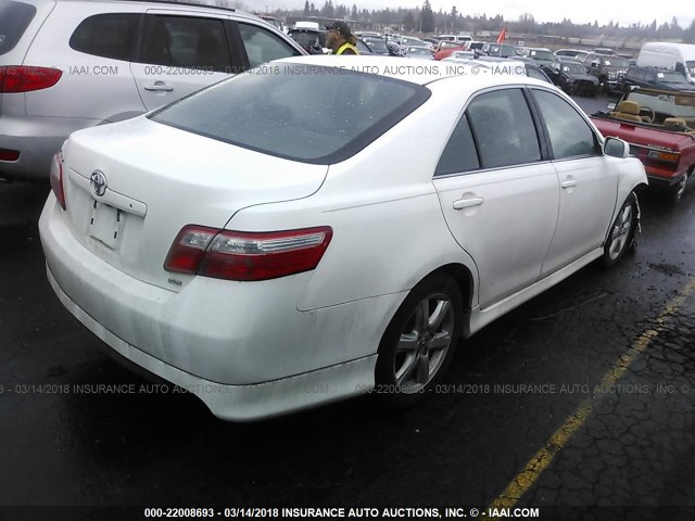 4T1BE46K59U857569 - 2009 TOYOTA CAMRY SE/LE/XLE WHITE photo 4