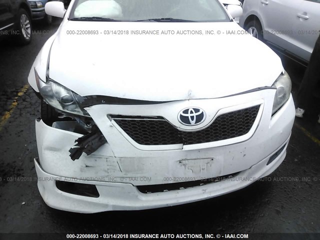 4T1BE46K59U857569 - 2009 TOYOTA CAMRY SE/LE/XLE WHITE photo 6