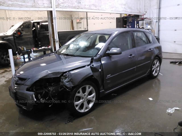 JM1BK343381144351 - 2008 MAZDA 3 HATCHBACK GRAY photo 2