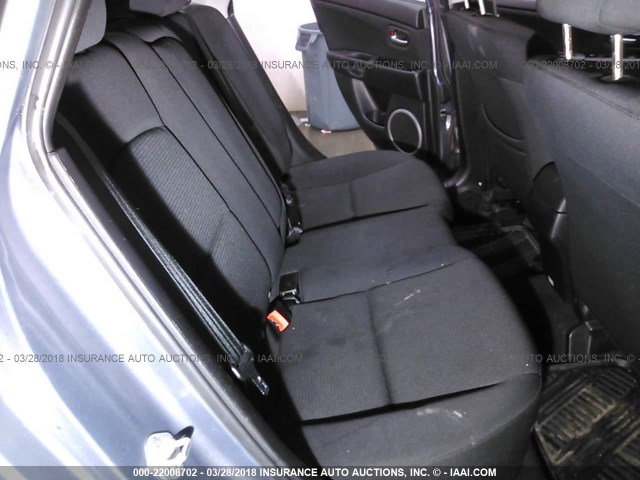 JM1BK343381144351 - 2008 MAZDA 3 HATCHBACK GRAY photo 8