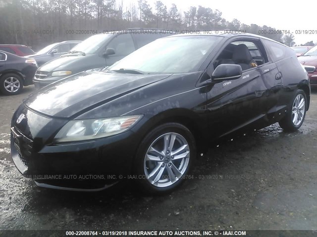 JHMZF1C60BS010335 - 2011 HONDA CR-Z EX BLACK photo 2