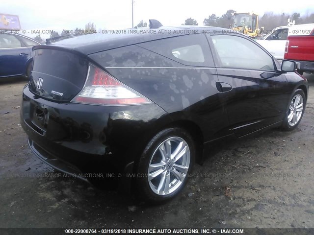 JHMZF1C60BS010335 - 2011 HONDA CR-Z EX BLACK photo 4