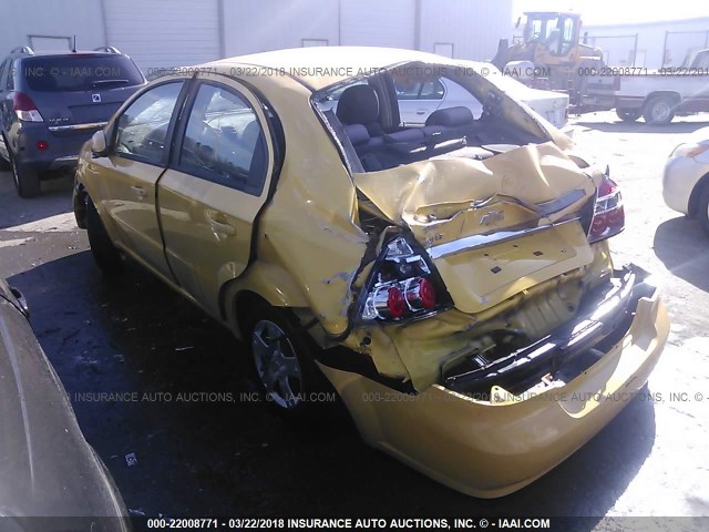 KL1TD5DE5BB160703 - 2011 CHEVROLET AVEO LS/LT YELLOW photo 3