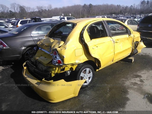 KL1TD5DE5BB160703 - 2011 CHEVROLET AVEO LS/LT YELLOW photo 4