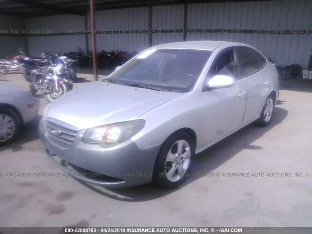 KMHDU46D88U319170 - 2008 HYUNDAI ELANTRA GLS/SE/LIMITED SILVER photo 2