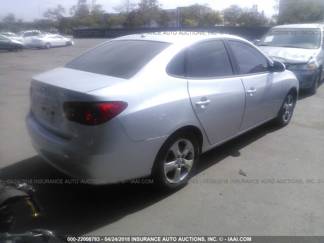 KMHDU46D88U319170 - 2008 HYUNDAI ELANTRA GLS/SE/LIMITED SILVER photo 4