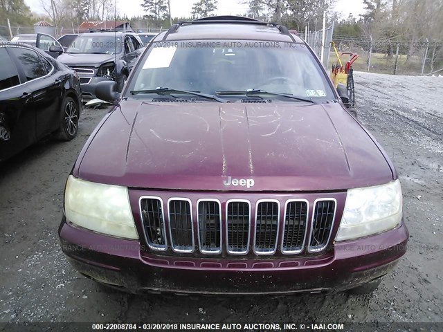 1J4GW58N33C526615 - 2003 JEEP GRAND CHEROKEE LIMITED BURGUNDY photo 6