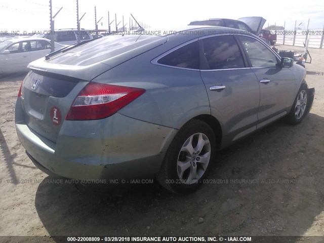 5J6TF1H50BL000223 - 2011 HONDA ACCORD CROSSTOUR EXL BLUE photo 4