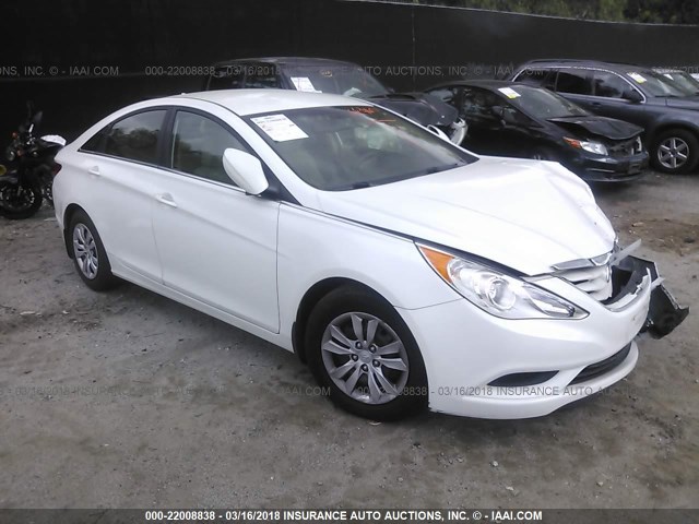 5NPEB4ACXDH604616 - 2013 HYUNDAI SONATA GLS WHITE photo 1