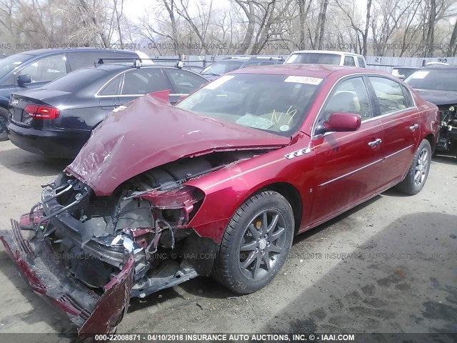 1G4HD57206U203754 - 2006 BUICK LUCERNE CXL RED photo 2