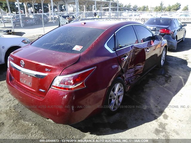 1N4AL3AP2DC914351 - 2013 NISSAN ALTIMA 2.5/S/SV/SL RED photo 4