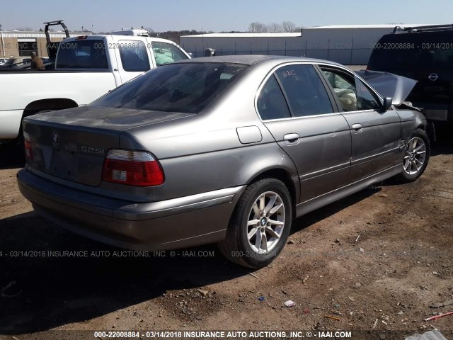 WBADT43493GY98525 - 2003 BMW 525 I AUTOMATIC GRAY photo 4