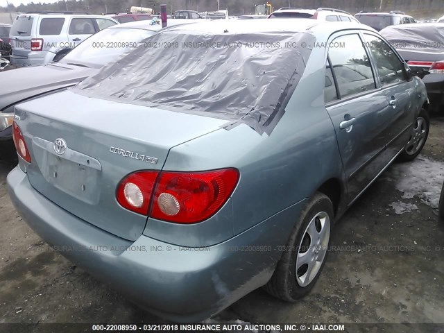 2T1BR32E35C491251 - 2005 TOYOTA COROLLA CE/LE/S Light Blue photo 4