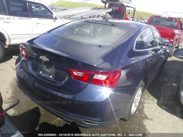 1G1ZB5ST7HF286758 - 2017 CHEVROLET MALIBU LS 蓝色 照片 4