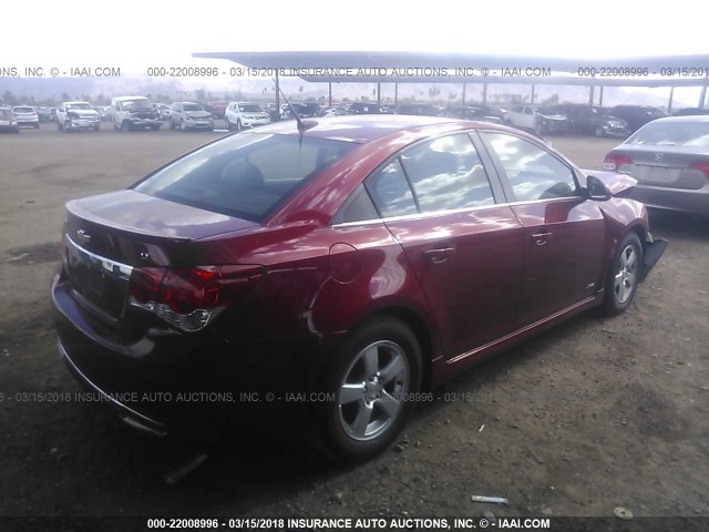 1G1PC5SB1E7365361 - 2014 CHEVROLET CRUZE LT RED photo 4