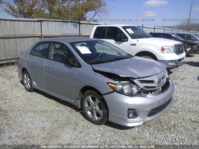 2T1BU4EE5BC615144 - 2011 TOYOTA COROLLA S/LE SILVER photo 1