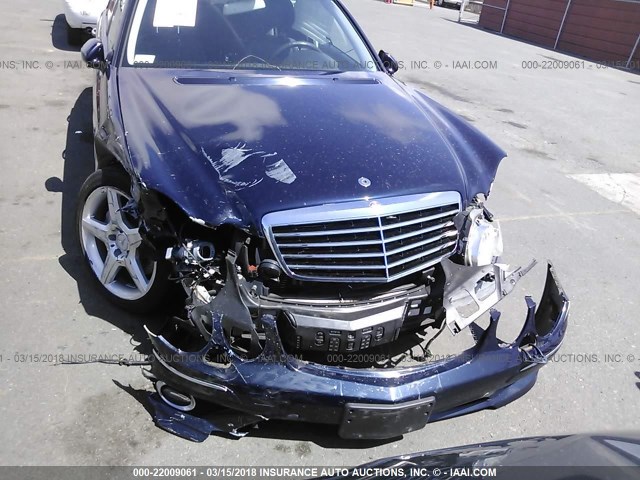 WDBUF72X48B299851 - 2008 MERCEDES-BENZ E 550 BLUE photo 6