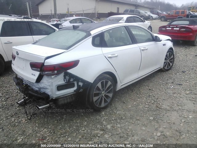 5XXGV4L27GG039889 - 2016 KIA OPTIMA SXL WHITE photo 4