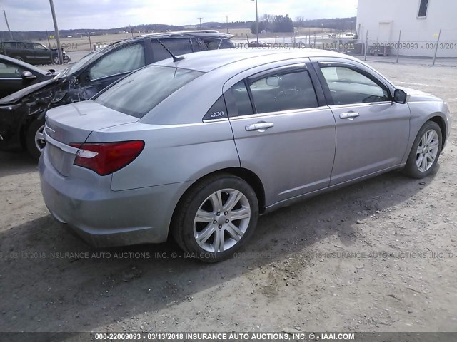 1C3CCBBB8DN696117 - 2013 CHRYSLER 200 TOURING SILVER photo 4