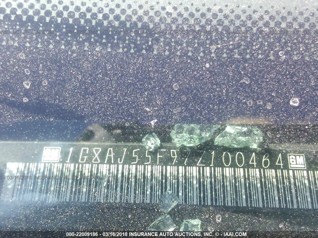 1G8AJ55F97Z100464 - 2007 SATURN ION LEVEL 2 SILVER photo 9