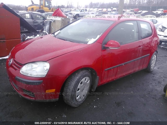 WVWBR71K97W190783 - 2007 VOLKSWAGEN RABBIT RED photo 2