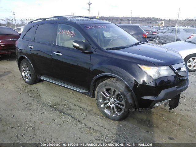 2HNYD28448H502523 - 2008 ACURA MDX TECHNOLOGY BLACK photo 1