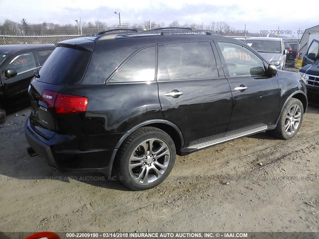 2HNYD28448H502523 - 2008 ACURA MDX TECHNOLOGY BLACK photo 4