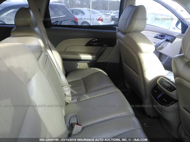 2HNYD28448H502523 - 2008 ACURA MDX TECHNOLOGY BLACK photo 8