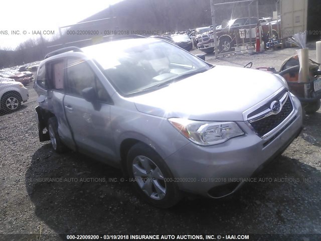 JF2SJABC3FH559525 - 2015 SUBARU FORESTER 2.5I SILVER photo 1