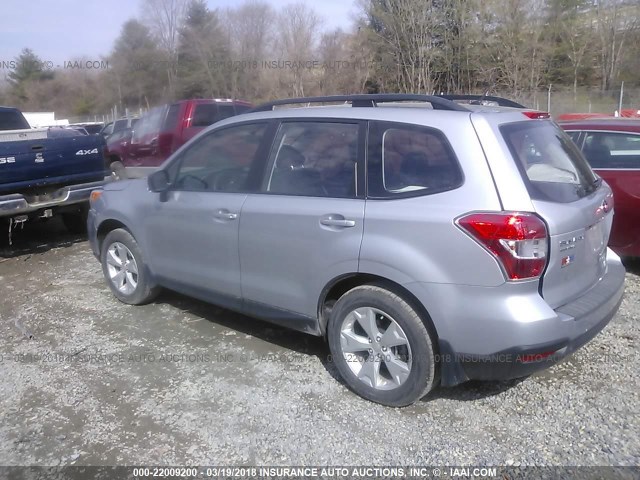 JF2SJABC3FH559525 - 2015 SUBARU FORESTER 2.5I SILVER photo 3