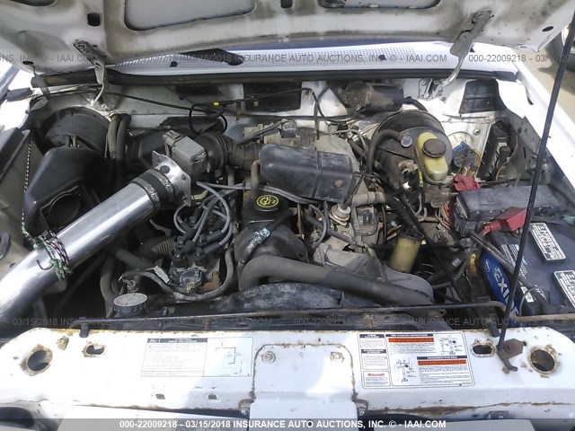 1FTCR10A1PUB61557 - 1993 FORD RANGER WHITE photo 10