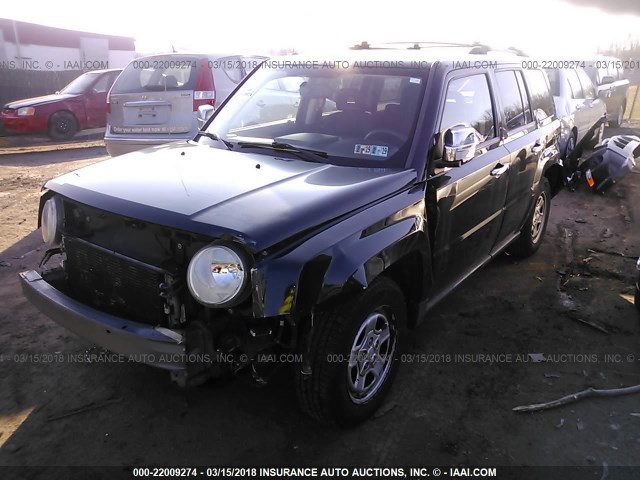 1J8FT28048D666812 - 2008 JEEP PATRIOT SPORT BLACK photo 2