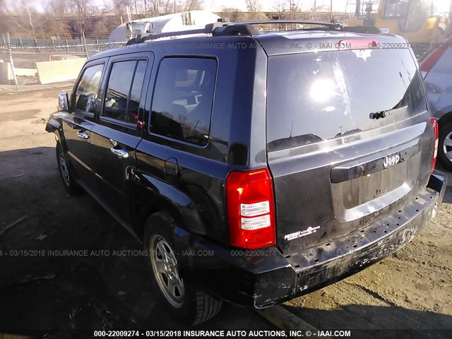 1J8FT28048D666812 - 2008 JEEP PATRIOT SPORT BLACK photo 3