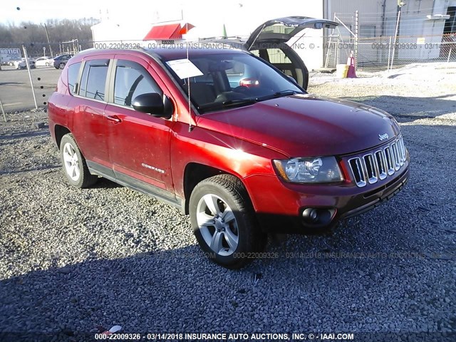 1C4NJCBBXED624780 - 2014 JEEP COMPASS SPORT BURGUNDY photo 1