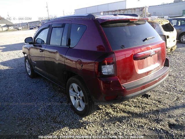 1C4NJCBBXED624780 - 2014 JEEP COMPASS SPORT BURGUNDY photo 3