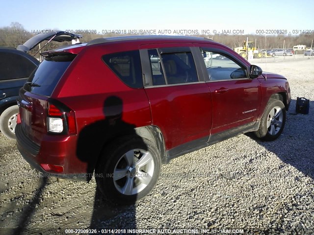 1C4NJCBBXED624780 - 2014 JEEP COMPASS SPORT BURGUNDY photo 4