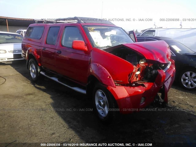 1N6ED27T11C333388 - 2001 NISSAN FRONTIER CREW CAB XE/CREW CAB SE RED photo 1