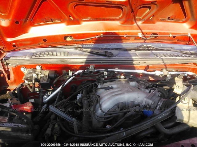 1N6ED27T11C333388 - 2001 NISSAN FRONTIER CREW CAB XE/CREW CAB SE RED photo 10